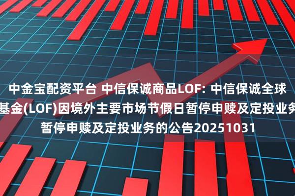 中金宝配资平台 中信保诚商品LOF: 中信保诚全球商品主题证券投资基金(LOF)因境外主要市场节假日暂停申赎及定投业务的公告20251031